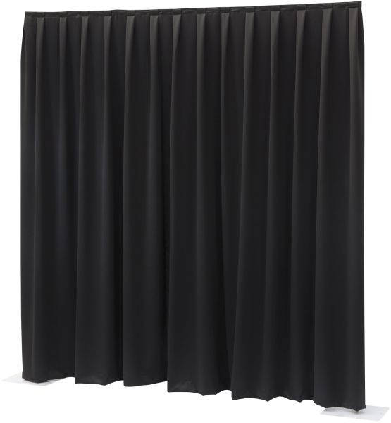 Wentex - Pipe & Drape doek zwart 3m met velcro 142
