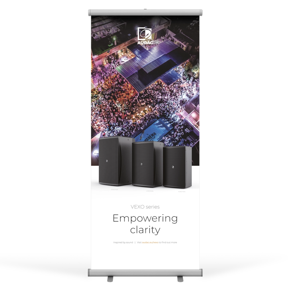 AUDAC - PROMO5334 - AUDAC VEXO series roll-up display