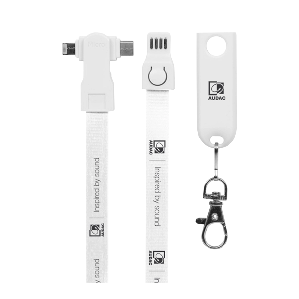AUDAC - PROMO5571 - AUDAC USB charging lanyard 3-in-1