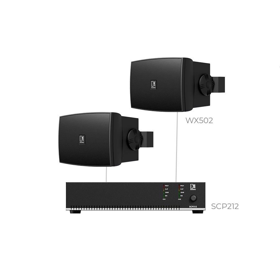 AUDAC - PURRA5.2I/B - 2 x WX502MK2 + SCP212 - 2 x WX502MK2/B + SCP212 Black