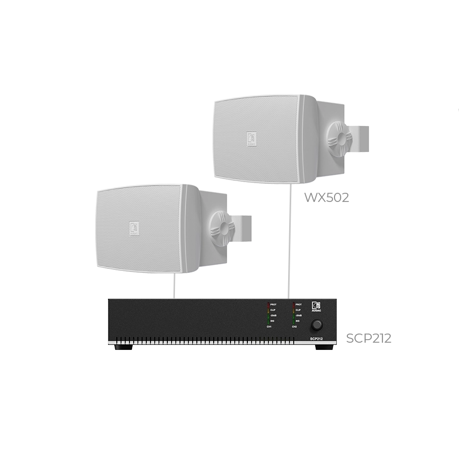 AUDAC - PURRA5.2I/W - 2 x WX502MK2 + SCP212 - 2 x WX502MK2/W + SCP212 White