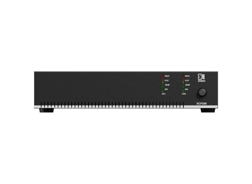 AUDAC - SCP206 - Compact dual-channel power amplifier - 2 x 60W @ 4 Ohm - 120W @ 70/100V