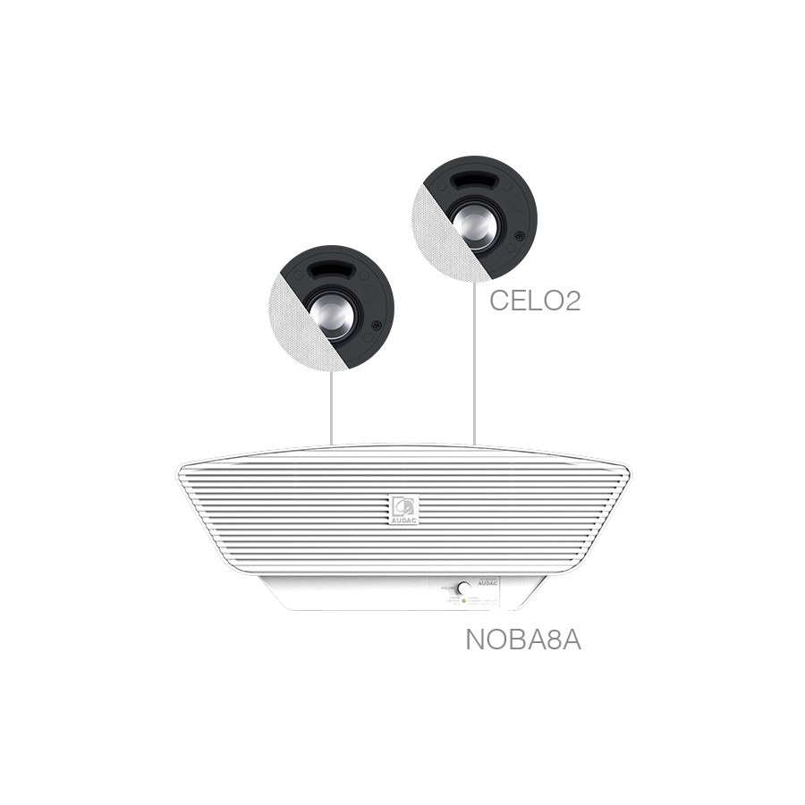 AUDAC - SENSO2.3/W - 2x CELO2 + NOBA8A - White