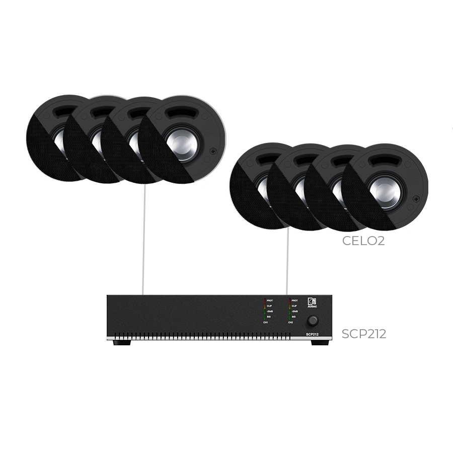 AUDAC - SENSO2.8I/B - 8 x CELO2DI & 8x GLC02I + SCP212 - 8 x CELO2DI/W & 8x GLC02I/B + SCP212 Black