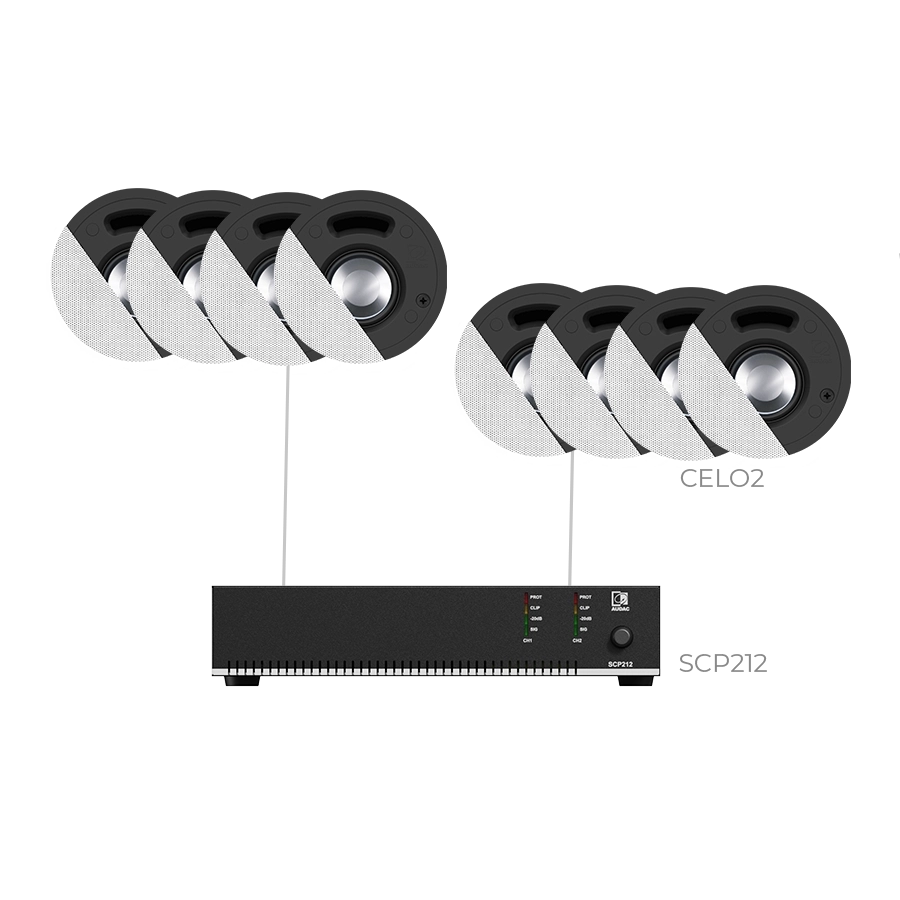 AUDAC - SENSO2.8I/W - 8 x CELO2DI & 8x GLC02I + SCP212 - 8 x CELO2DI/W + SCP212 White