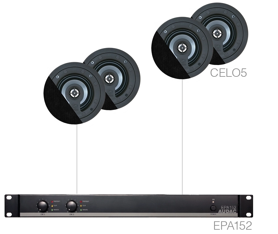 AUDAC - SENSO5.4E/B - 4 x CELO5 + EPA152 - Black