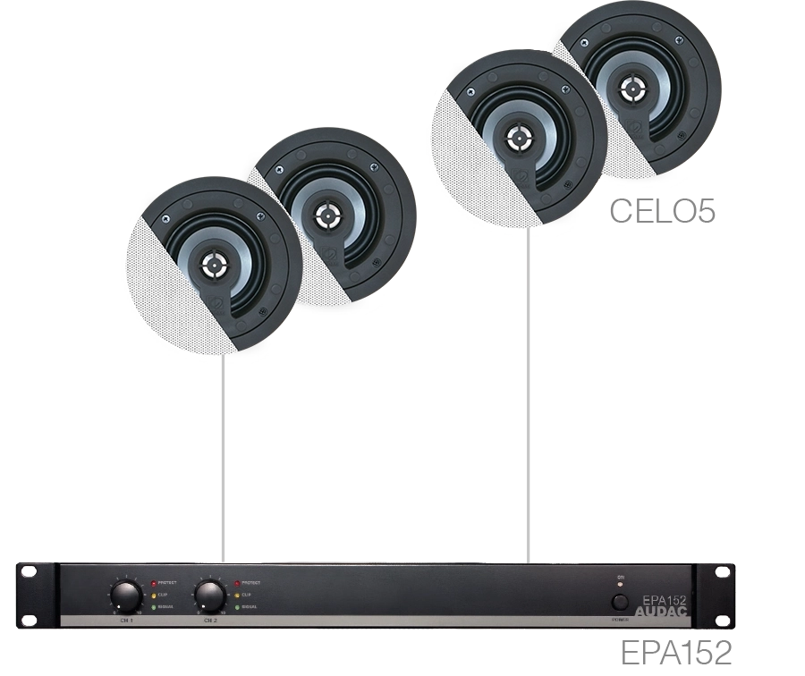 AUDAC - SENSO5.4E/W - 4 x CELO5 + EPA152 - White