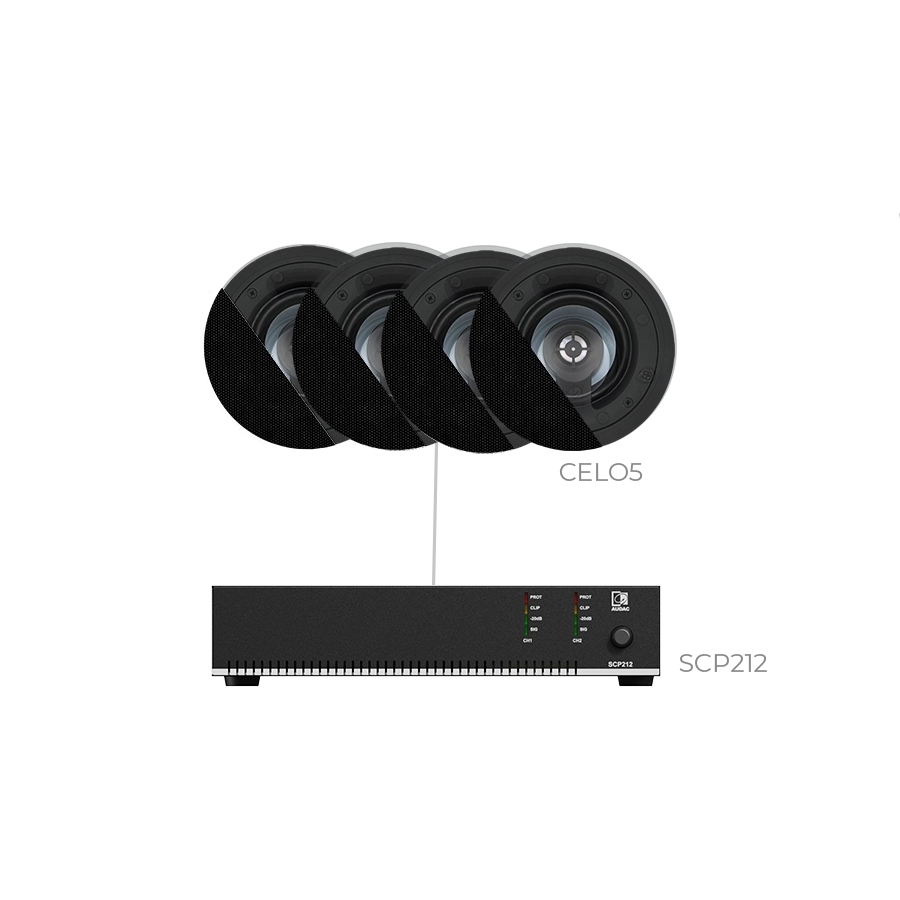AUDAC - SENSO5.4I/B - 4 x CELO5I & 4x GLC05I + SCP212 - 4 x CELO5I/W & 4x GLC05I/B + SCP212 Black