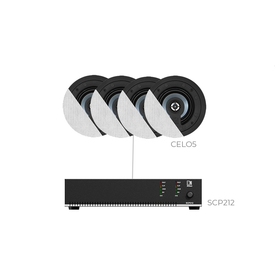 AUDAC - SENSO5.4I/W - 4 x CELO5I & 4x GLC05I + SCP212 - 4 x CELO5I/W + SCP212 White