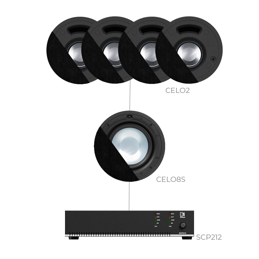 AUDAC - SENSO82.4I/B - 4 x CELO2I & 4 x GLC02I + CELO8S - GLC08I + SCP212 - 4 x CELO2I/W & 4 x GLC02I/B + CELO8S - GLC08I/B + SCP212 Black