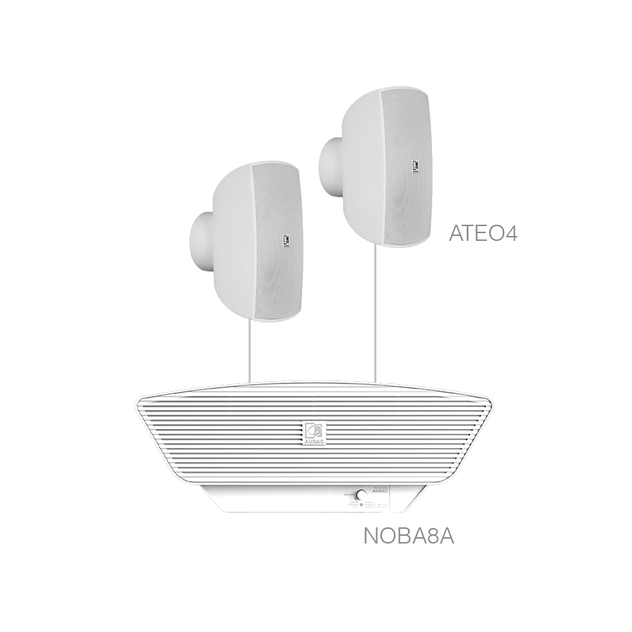 AUDAC - SONA4.3/W - 2 x ATEO4 + NOBA8A  - White