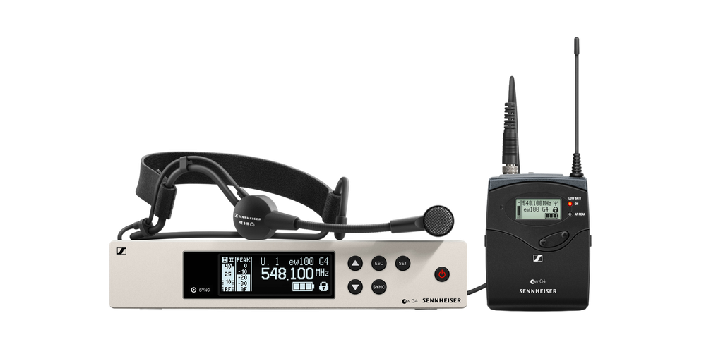 Sennheiser EW 100 G3 SK 100 - Draadloze headset microfoon set met bodypack (incl. EM 100 ontvanger)