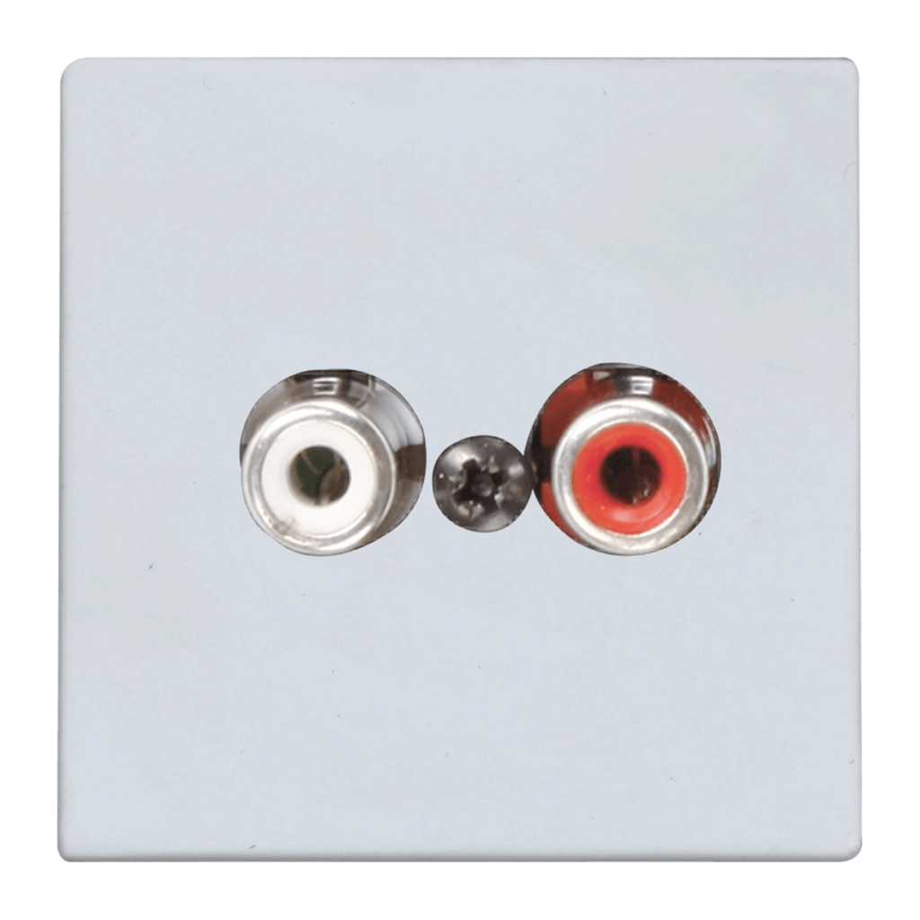 AUDAC - WLI18/W - Wall line input - 45x45mm - terminal block - Wall line input - 45x45 mm- terminal block - white