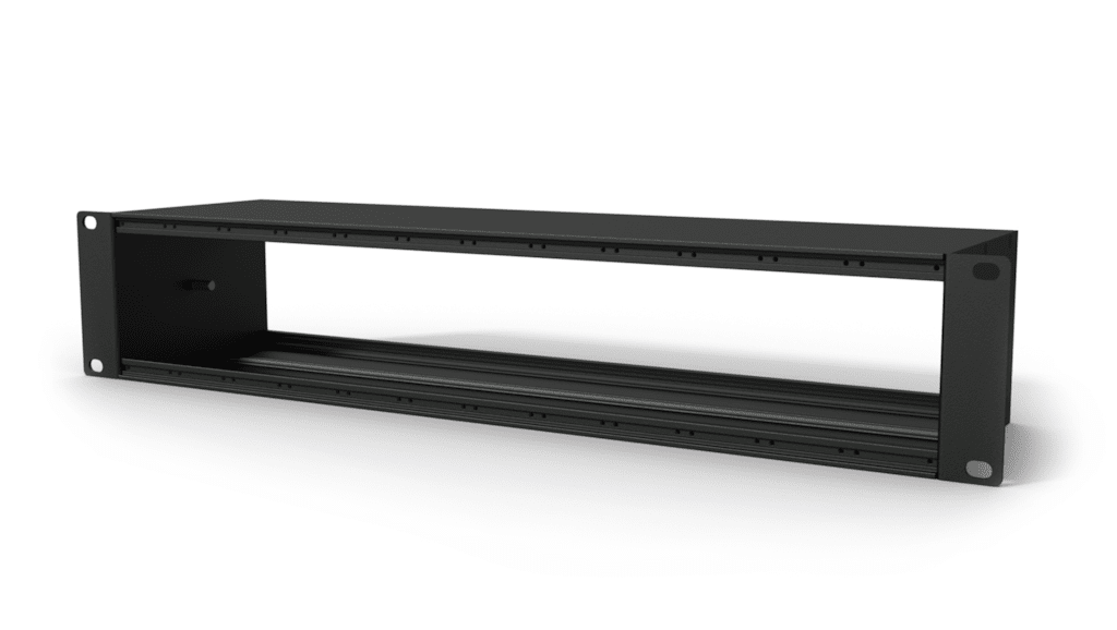 CAYMON - CASY001/B - CASY chassis 2 x 12 space - 19", 2HE mounting - 120mm depth - Casy chassis 12 space - 2he 19" mounting - 120mm - black