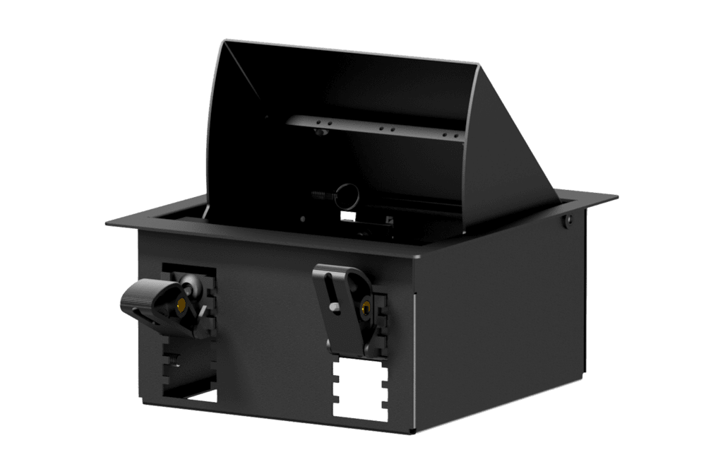 CAYMON - CASY024/B - CASY In-table mount box - 4 space - Black version - RAL9004