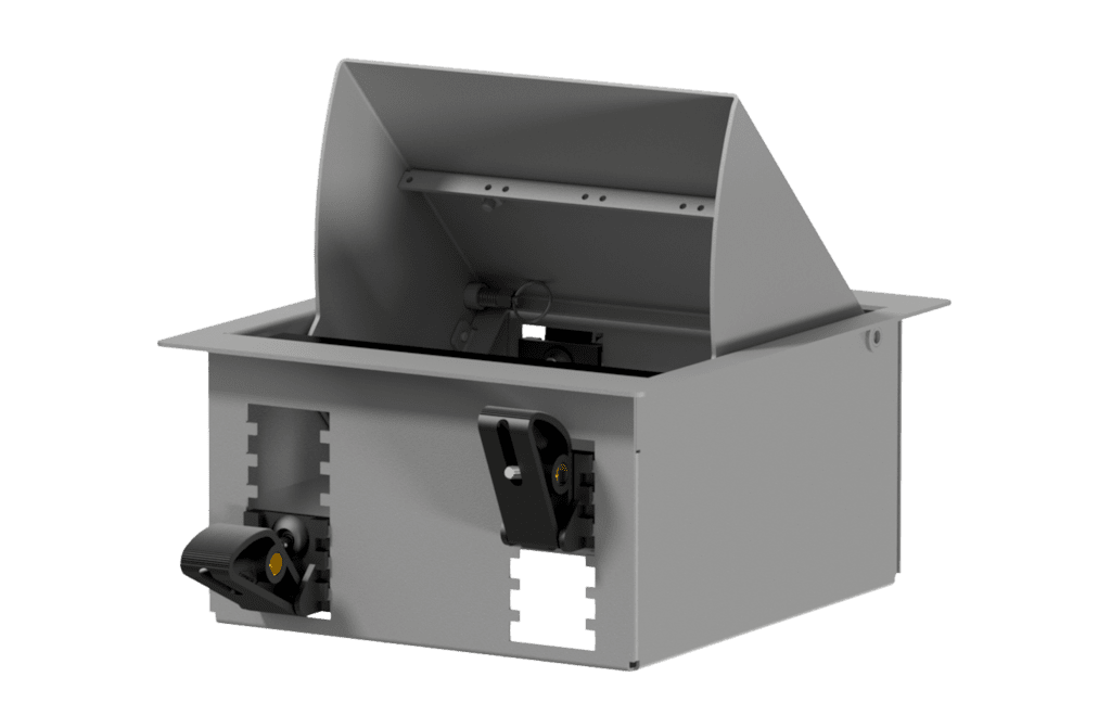 CAYMON - CASY024/G - CASY In-table mount box - 4 space - Grey version - RAL9006