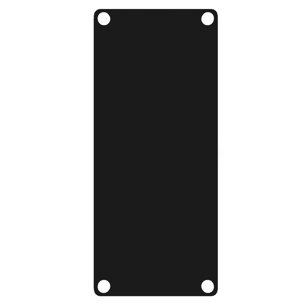 CAYMON - CASY101A/B - CASY 1 space closed aluminum blind plate - Black