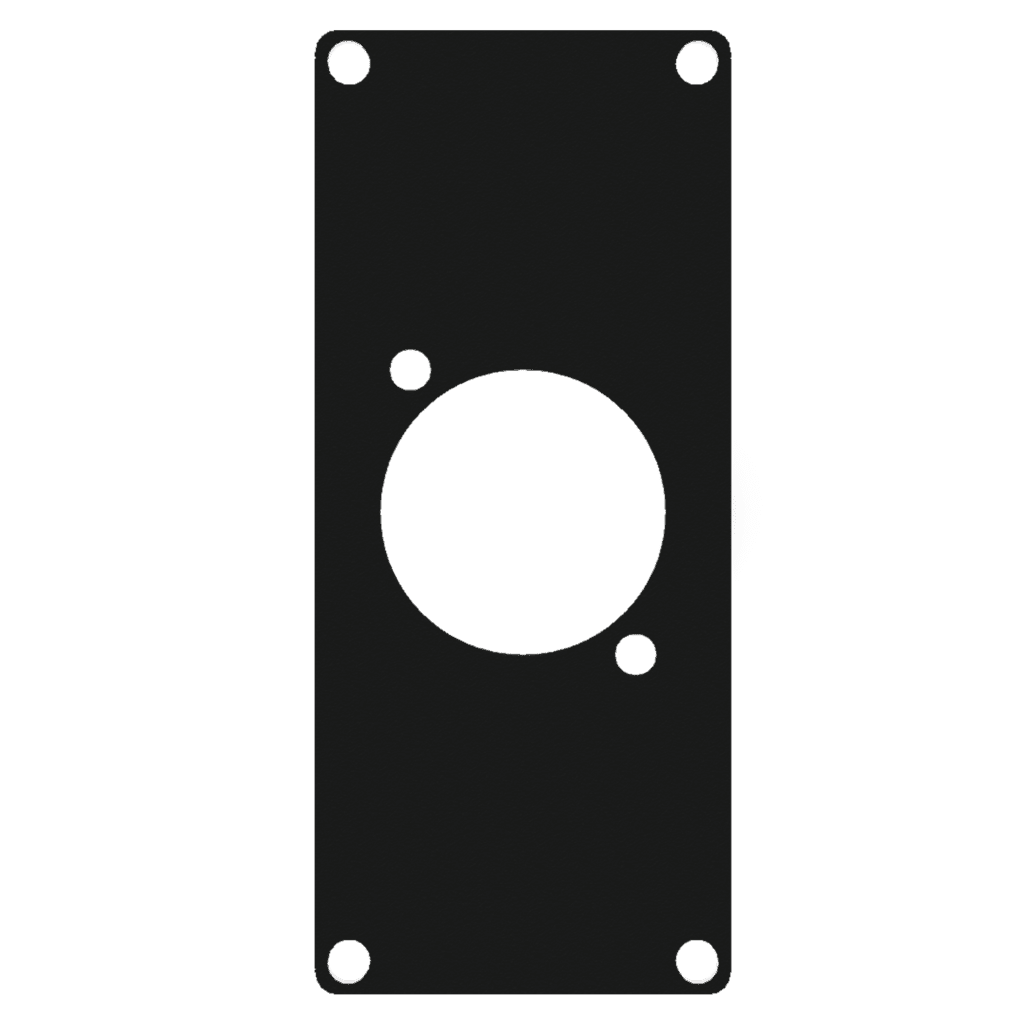 CAYMON - CASY103/B - CASY 1 space cover plate - 1x D-size hole - Black version