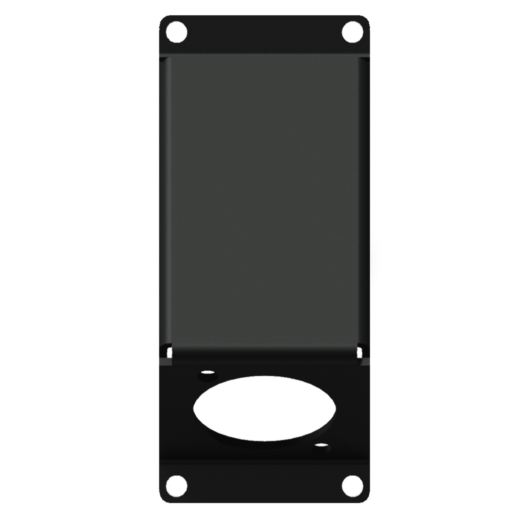 CAYMON - CASY104/B - CASY 1 space angled cover plate with D-size hole - Black version