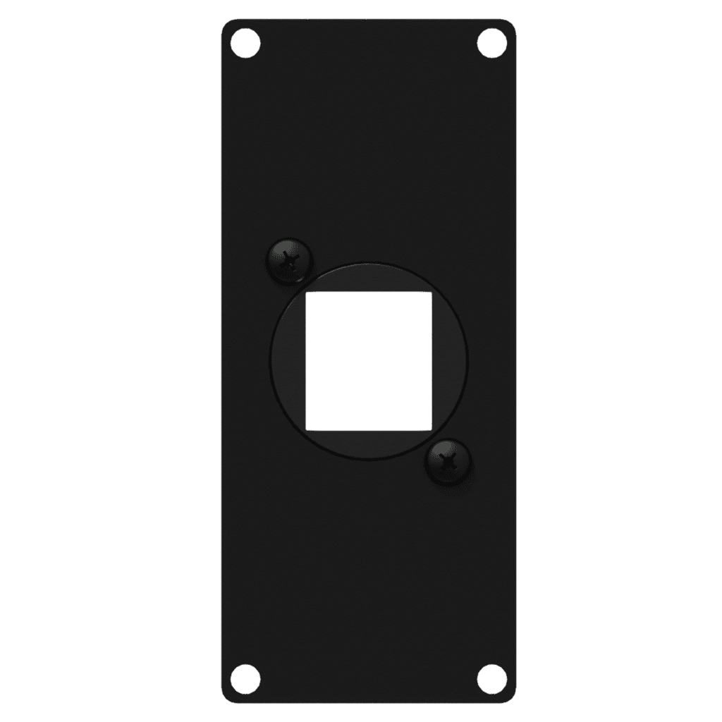 CAYMON - CASY106/B - Casy 1 space cover plate - 1 x Keystone adapter - Black version