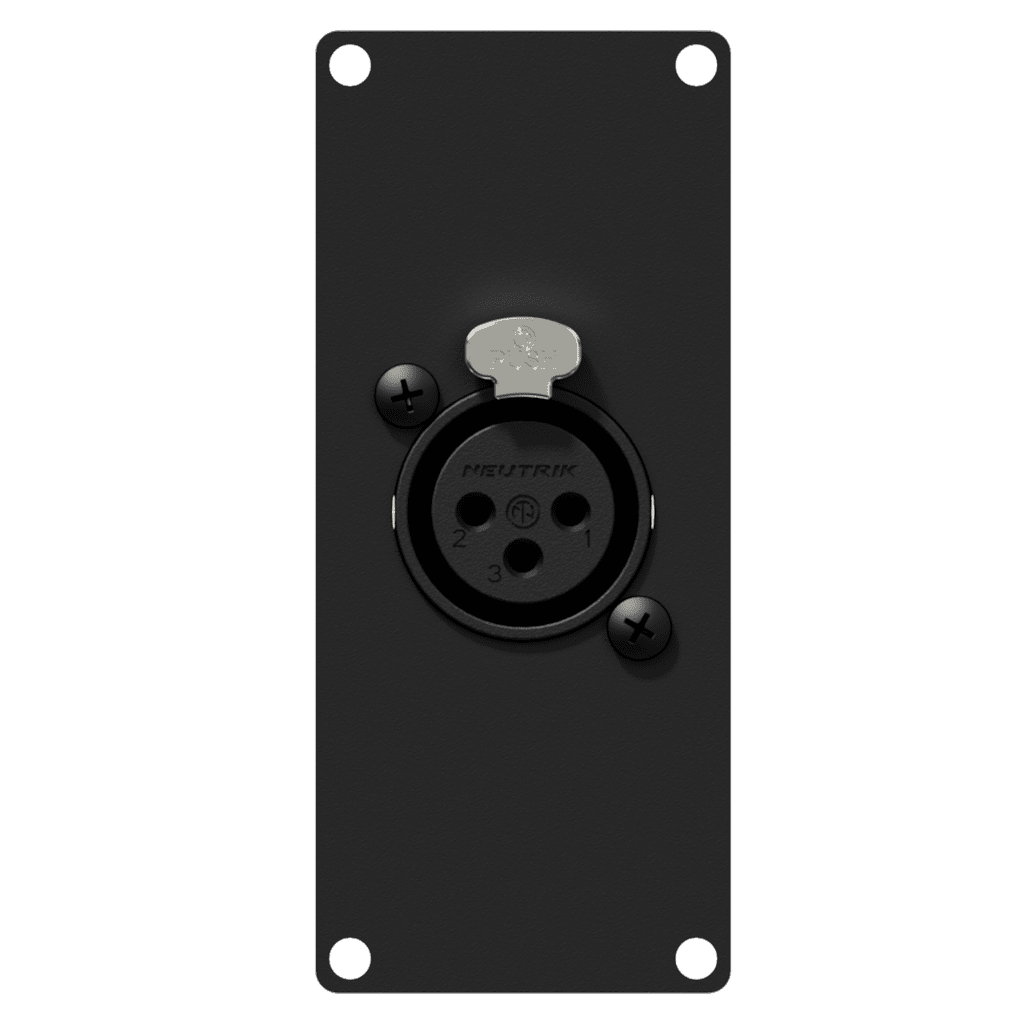 CAYMON - CASY121/B - CASY 1 space with XLR female to 3-pin terminal block - Black version