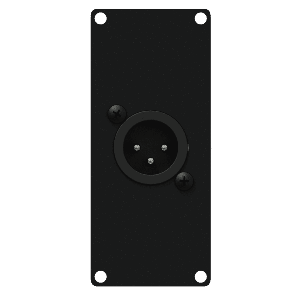 CAYMON - CASY122/B - CASY 1 space with XLR male to 3-pin terminal block - Black version