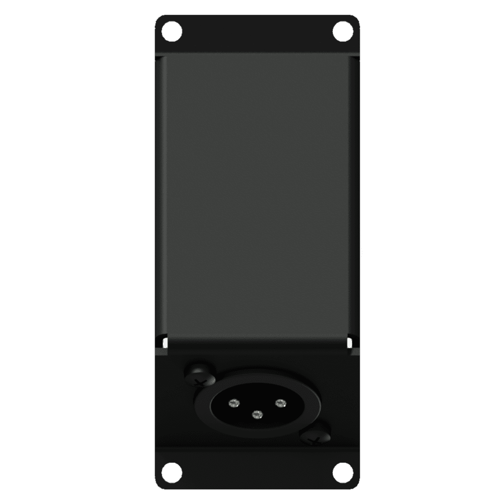 CAYMON - CASY124/B - CASY 1 space angled with XLR male to 3-pin terminal block - Black version