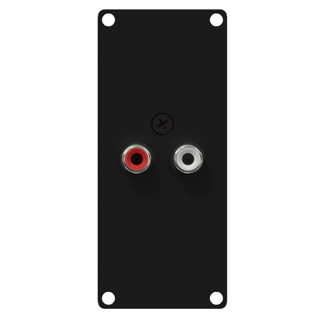 CAYMON - CASY132/B - CASY 1 space with 2x RCA to 2-pin terminal block - Black version