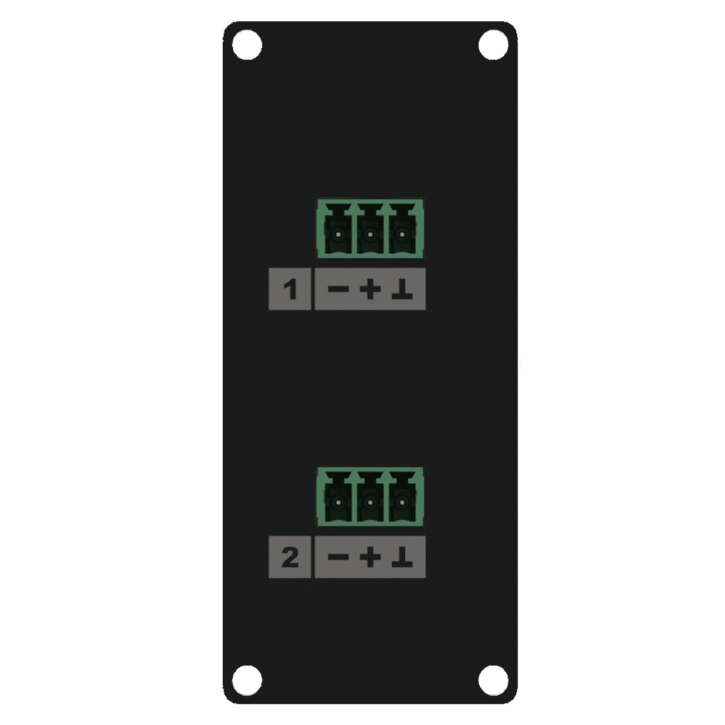 CAYMON - CASY138/B - CASY 1 space with 2x 3-pin terminal block to 3-pin terminal block - Black