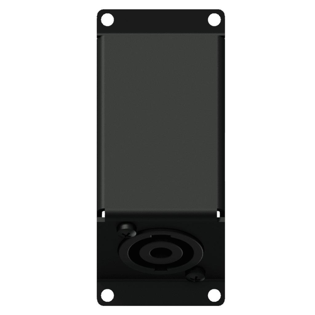 CAYMON - CASY143/B - CASY 1 space angled with male SpeakON to 4-pin terminal block - Black version