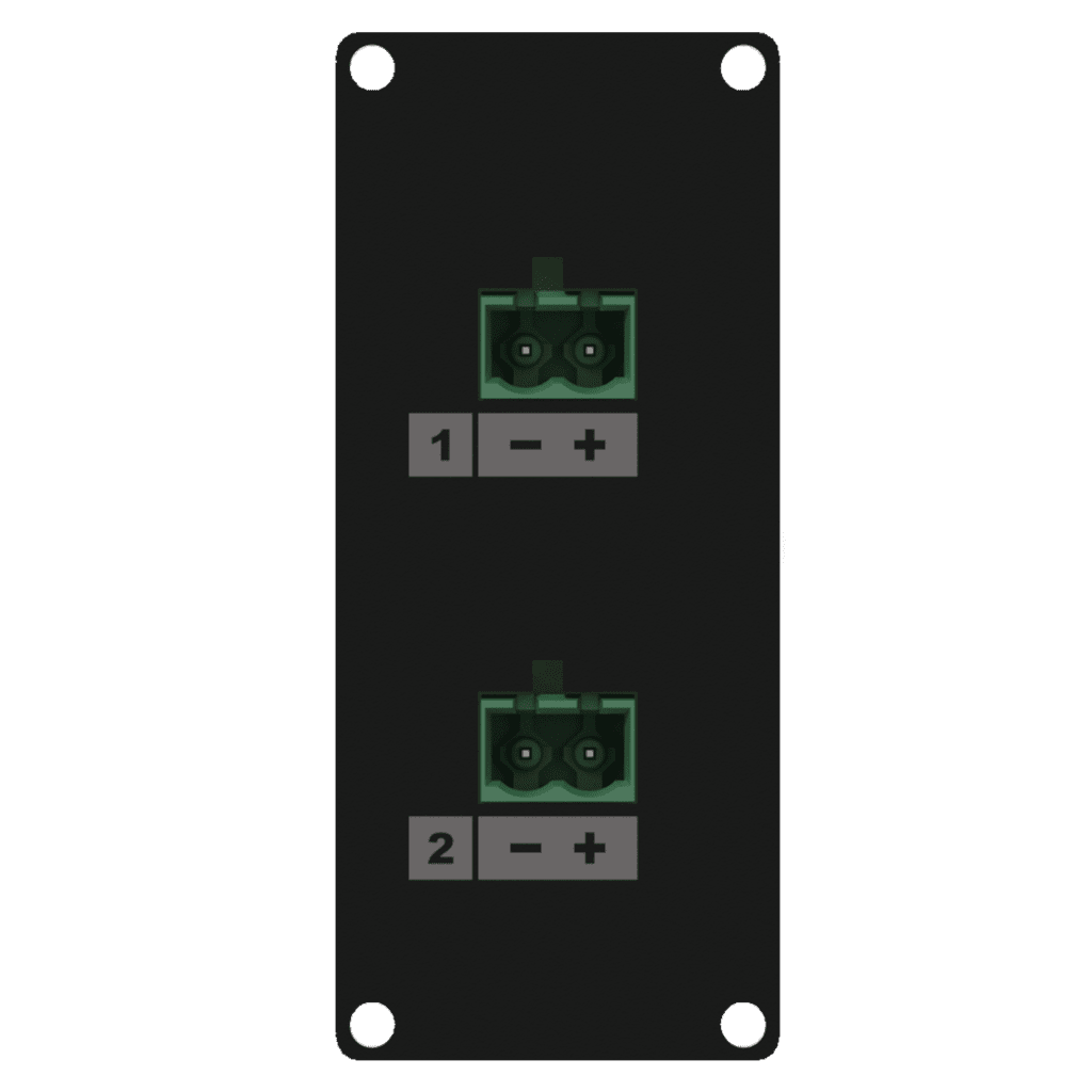 CAYMON - CASY148/B - CASY 1 space speaker level 2x 2-pin terminal block to 2-pin terminal block - Black version