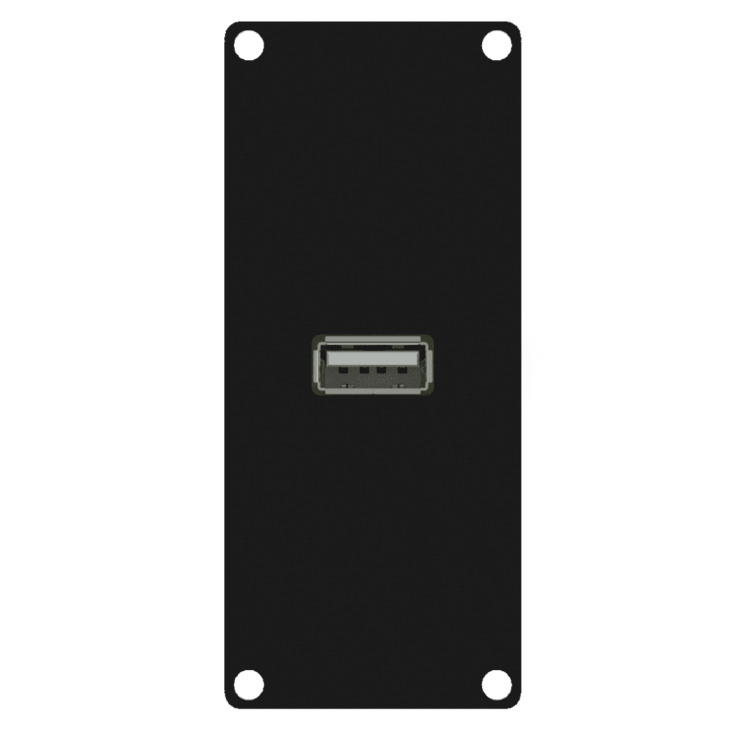CAYMON - CASY162/B - CASY 1 space USB 2.0 a to 4-pin terminal block - Black version