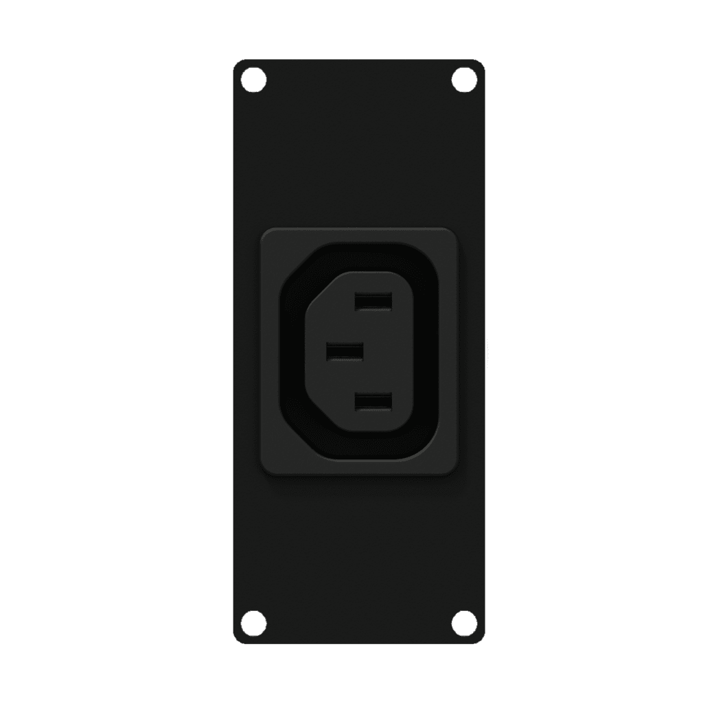 CAYMON - CASY182/B - CASY 1 space euro power outlet socket - Black