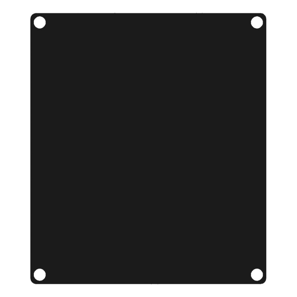 CAYMON - CASY201A/B - CASY 2 space closed aluminum blind plate - Black