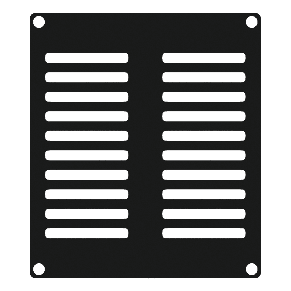 CAYMON - CASY202/B - CASY 2 space vented blind plate - Black version