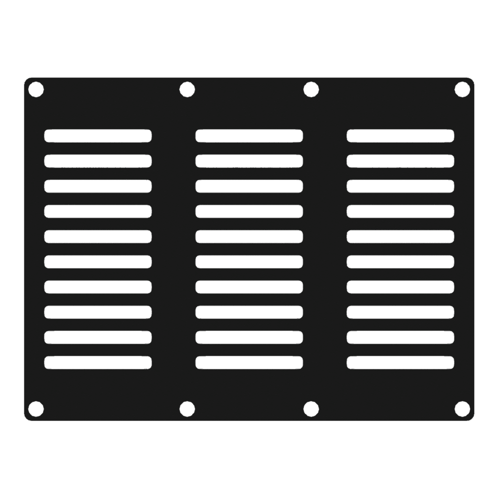 CAYMON - CASY302/B - CASY 3 space vented blind plate - Black version