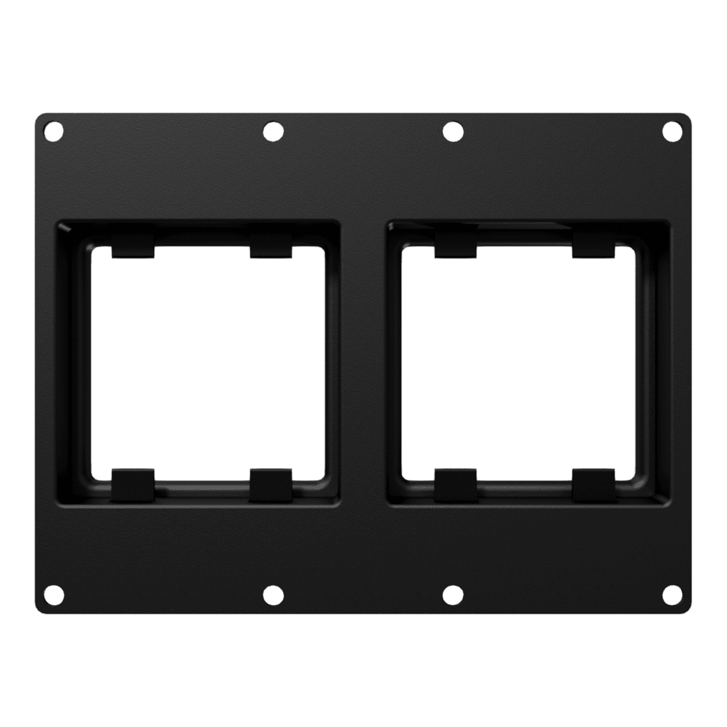 CAYMON - CASY303/B - CASY 3 space double 45x45 mm module plate - Black