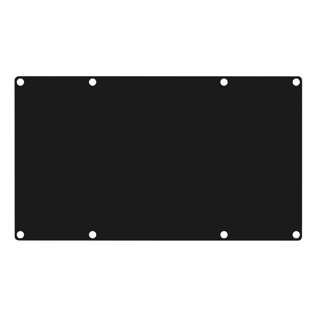 CAYMON - CASY401/B - CASY 4 space closed blind plate - Black version