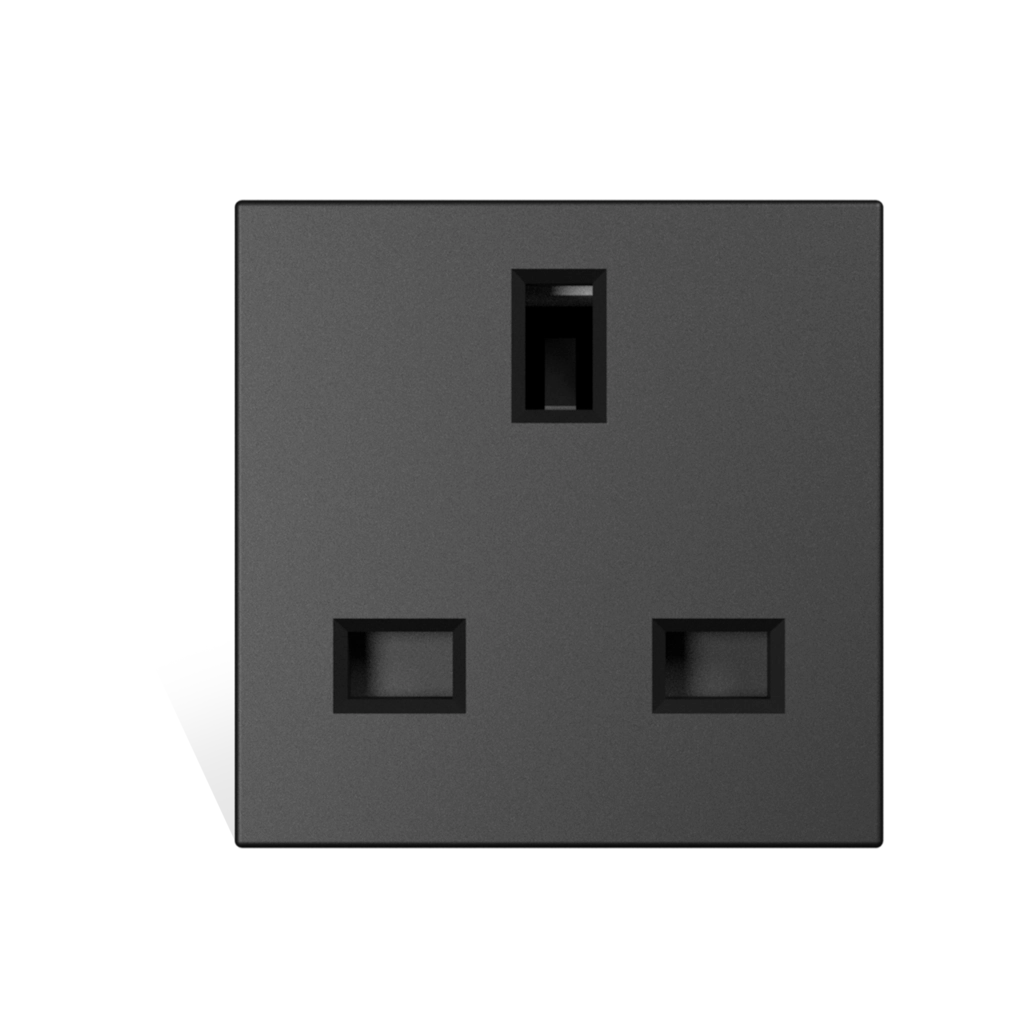 CAYMON - CP45PUK/B - Connection module - UK power socket - Black version
