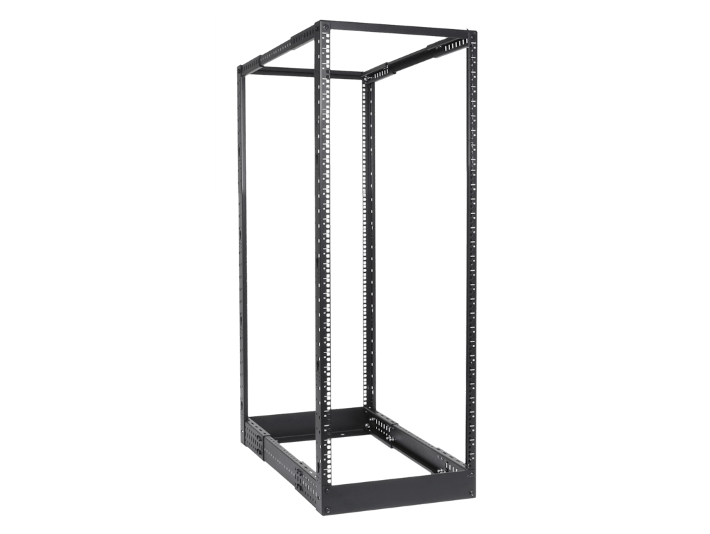 CAYMON - DPR932/B - 4-post 19" open-frame rack - 32 units - 550~1015 mm depth - Black version