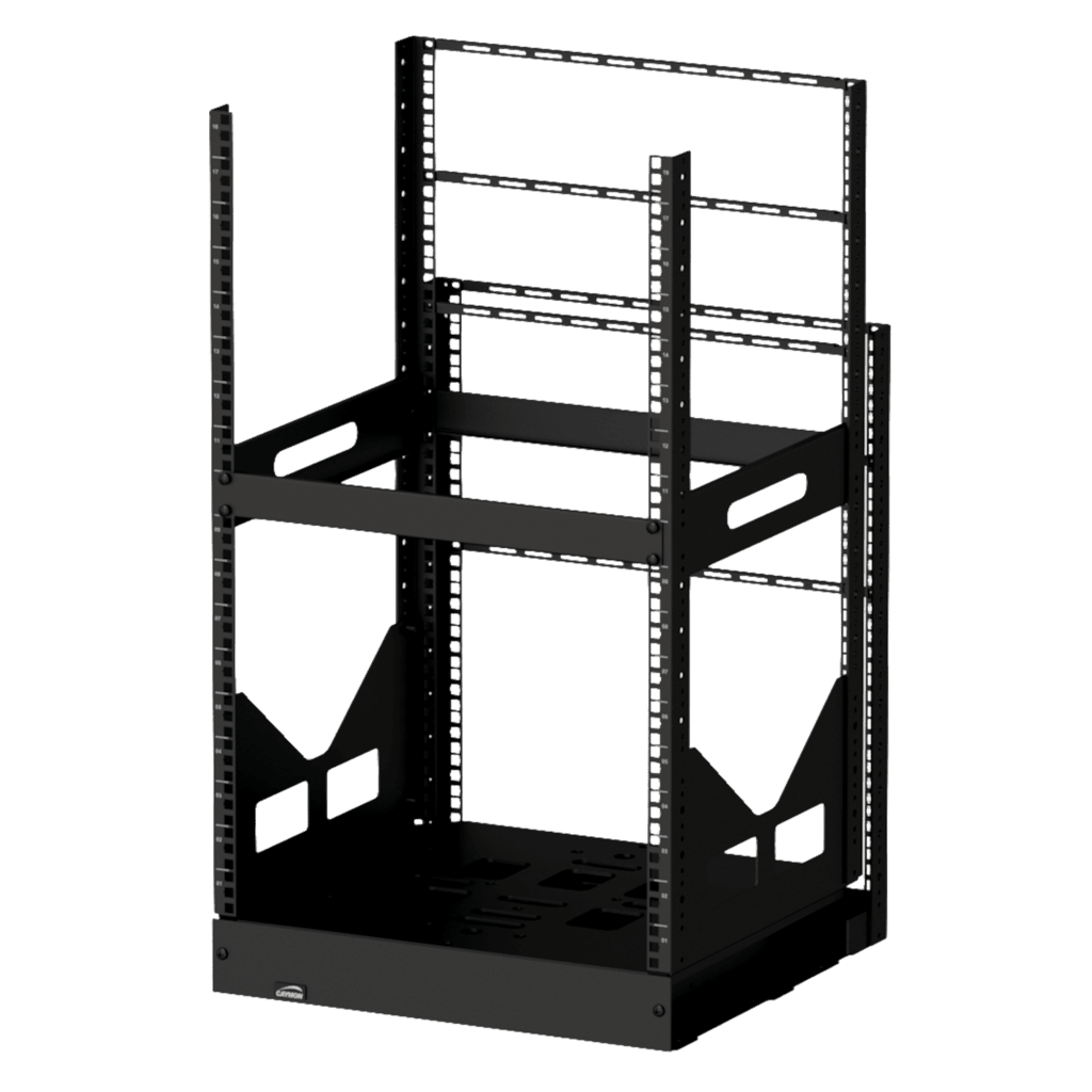 CAYMON - GPR418/B - 19" slide-out rack - 18 units - 420mm depth - Black version