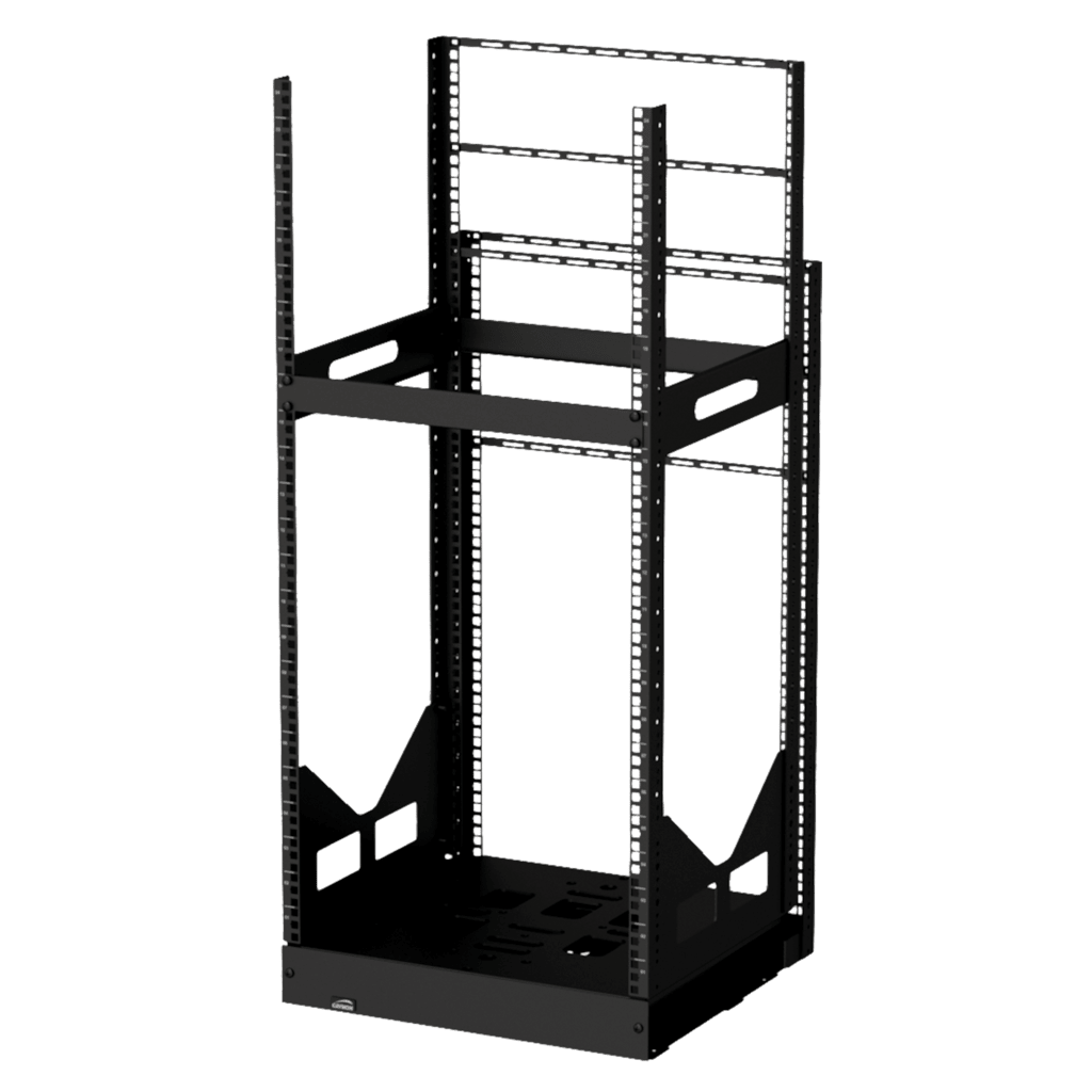CAYMON - GPR424/B - 19" slide-out rack - 24 units - 420mm depth - Black version
