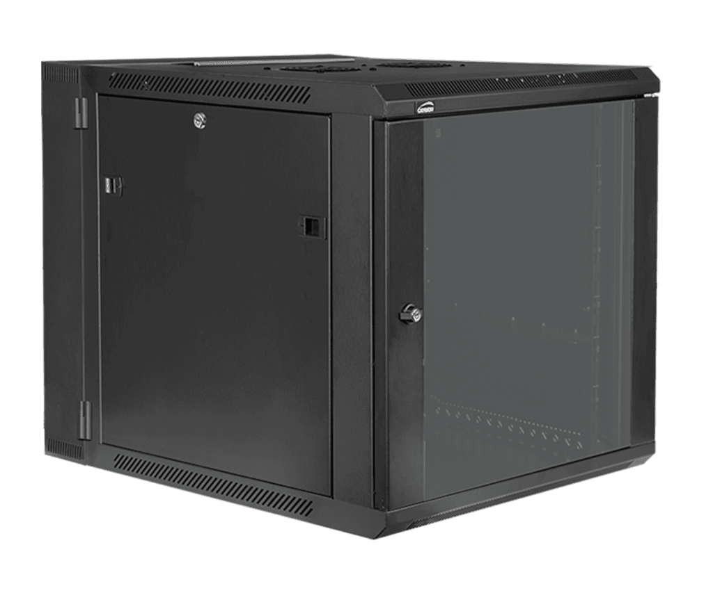 CAYMON - HPR512/B - Double section 19” wall mountable rack - 12 units - 550mm depth - Black
