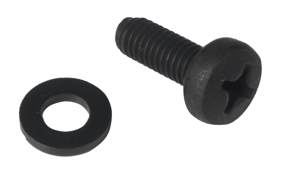 CAYMON - KS600 - Bolt M6 x 16 mm DIN7985 black phosphated + nylon washer - 100 pcs pack