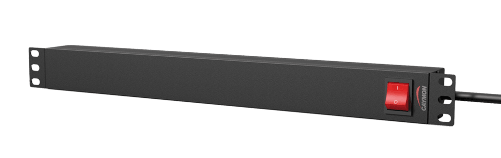 CAYMON - PSR119FS/B - 19" power distribution unit - 9 x French sockets + rear switch - Black version