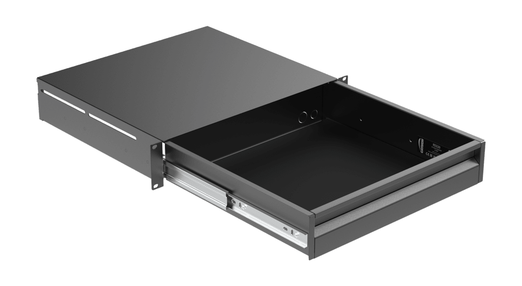 CAYMON - RD220/B - 19" rack drawer - 2 unit - Black version