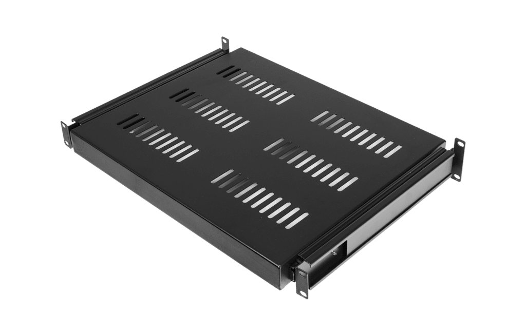 CAYMON - SS160/B - Sliding shelf for 19" rack cabinet - Black version