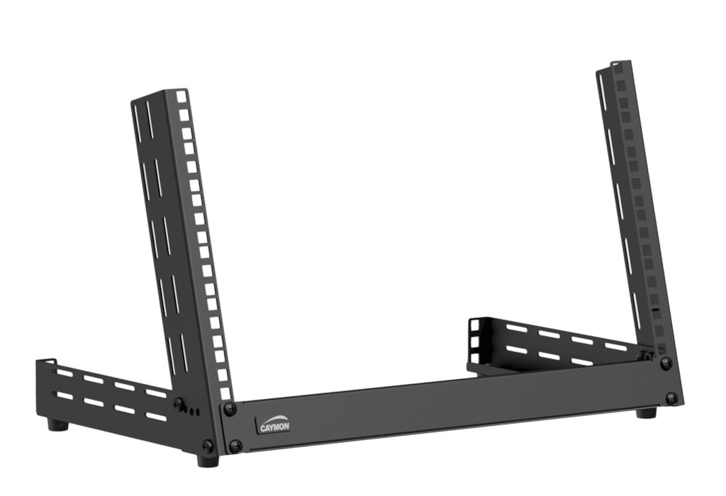 CAYMON - TPR306A/B - Desktop open frame rack - 6 units - Adjustable angle 0°~15° - Black