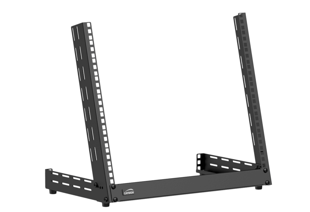 CAYMON - TPR309A/B - Desktop open frame rack - 9 units - Adjustable angle 0°~15° - Black