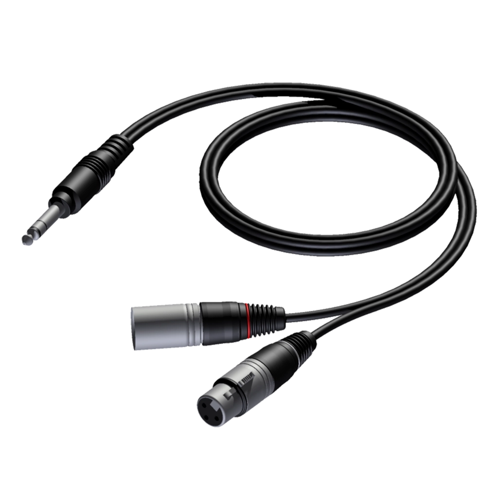 PROCAB-avit - CAB709/3 - 6.3 mm Jack male stereo - XLR male & XLR female - 3 meter